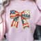 Patriotic Coquette Bow 4th Of July Hair Bow American Flag Hair Accessory 2