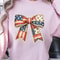 Patriotic Coquette Bow 4th Of July Hair Bow American Flag Hair Accessory 2