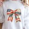 Patriotic Coquette Bow 4th Of July Hair Bow American Flag Hair Accessory 4