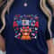 Patriotic Cow 4th Of July Glitter Graphic Tee Red White Blue Cow Shirt 3