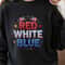 Patriotic Red White Blue 4th Of July American Flag Graphic Tee 2