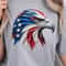 4th Of July Painted USA Flag Eagle Head Graphic Tee 1