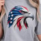 4th Of July Painted USA Flag Eagle Head Graphic Tee 1