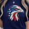 4th Of July Painted USA Flag Eagle Head Graphic Tee 3