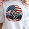 Bigfoot Mountain American Flag 4th Of July Graphic Tee 1