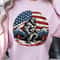 Bigfoot Mountain American Flag 4th Of July Graphic Tee 0