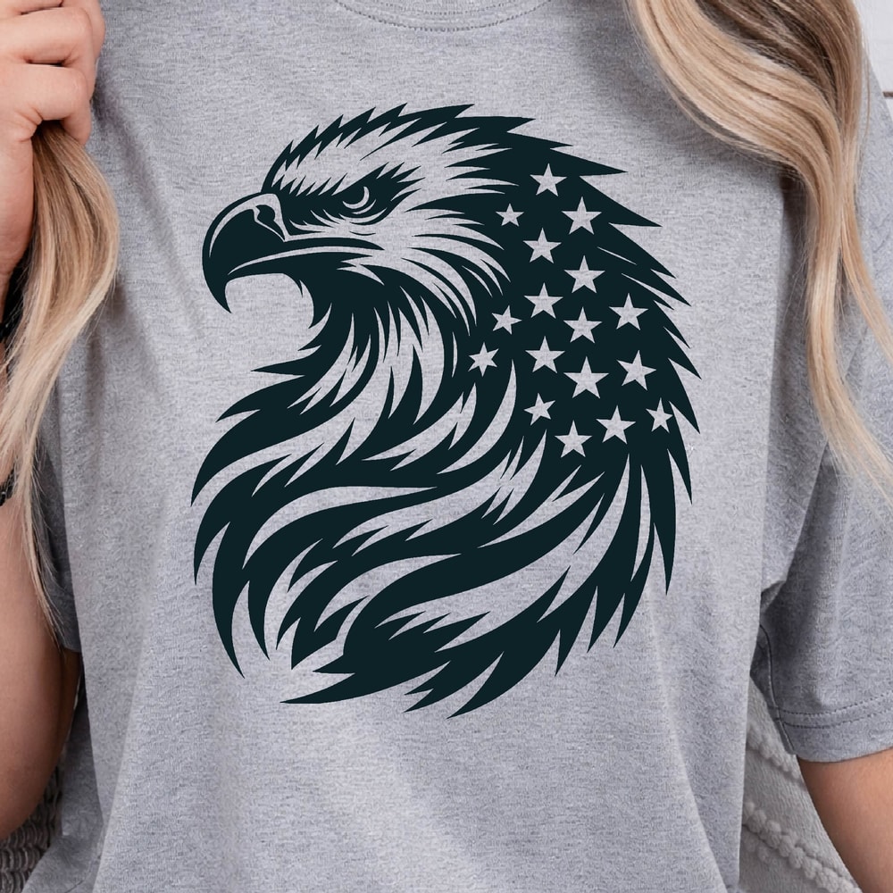 Eagle With American Flag 4th Of July Patriotic Graphic Tee 2
