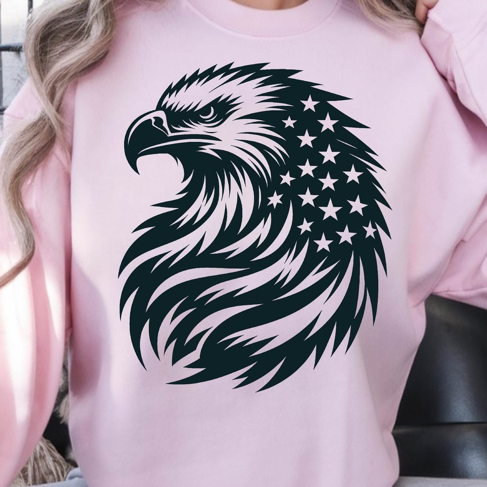 Eagle With American Flag 4th Of July Patriotic Graphic Tee 3