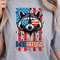 Merica Raccoon American Flag 4th Of July Graphic Tee 0