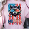Merica Raccoon American Flag 4th Of July Graphic Tee 3