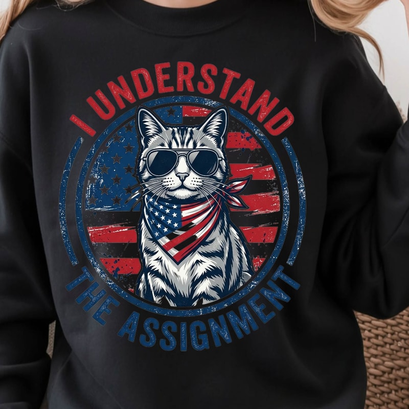 Patriotic Cat 4th Of July Graphic Tee 1