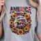 Patriotic Eagle Sunflower 4th Of July America Graphic Tee 0