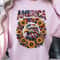 Patriotic Eagle Sunflower 4th Of July America Graphic Tee 4
