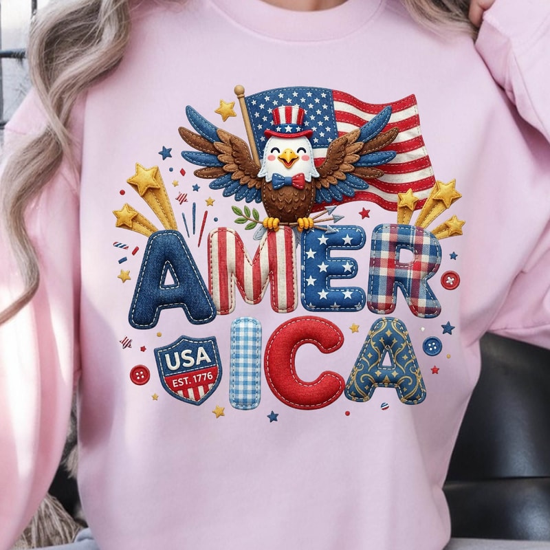 Patriotic Eagle America 4th Of July Graphic Tee 1