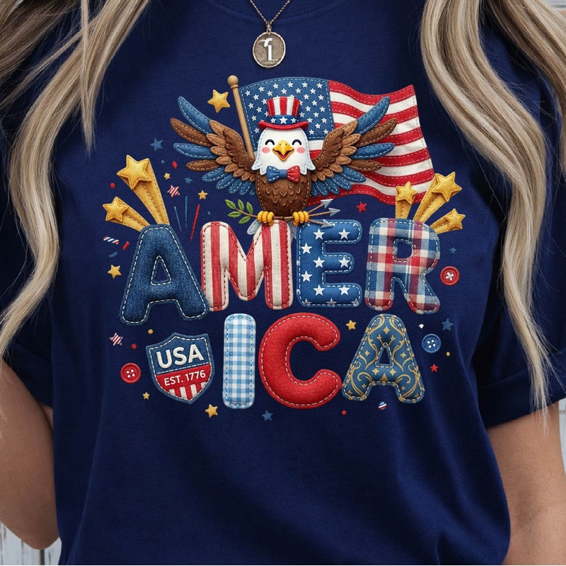 Patriotic Eagle America 4th Of July Graphic Tee 2