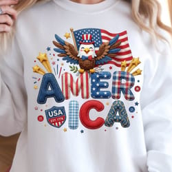 patriotic eagle america 4th of july graphic tee