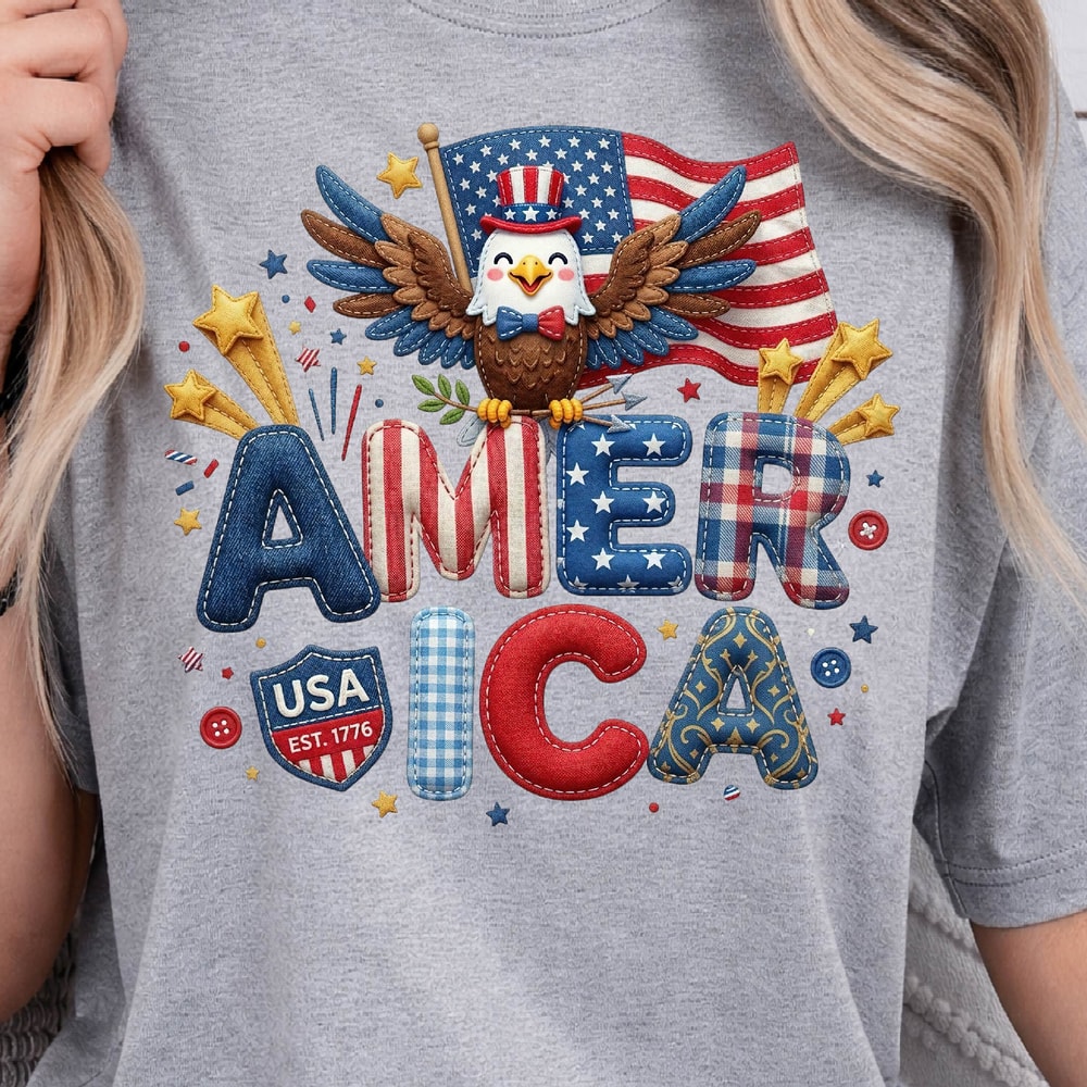 Patriotic Eagle America 4th Of July Graphic Tee 3