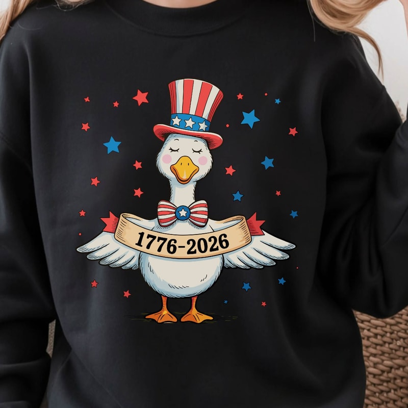 Patriotic Goose 17762026 4th Of July Graphic Tee 1
