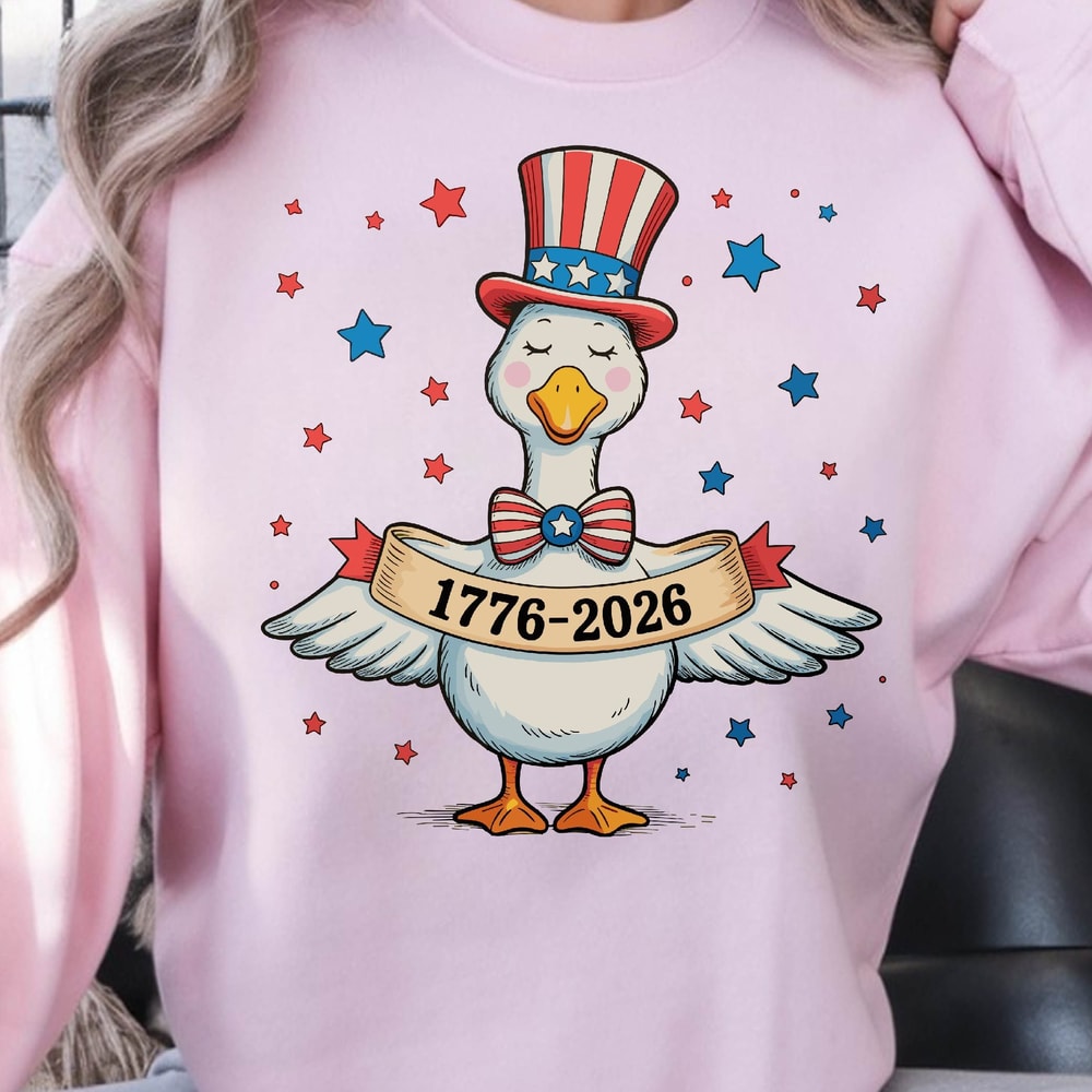 Patriotic Goose 17762026 4th Of July Graphic Tee 2