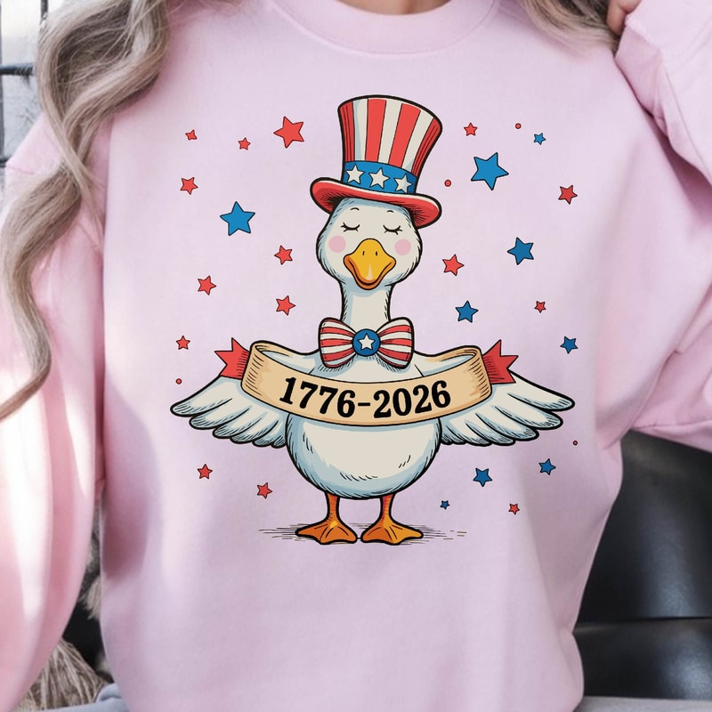 Patriotic Goose 17762026 4th Of July Graphic Tee 2