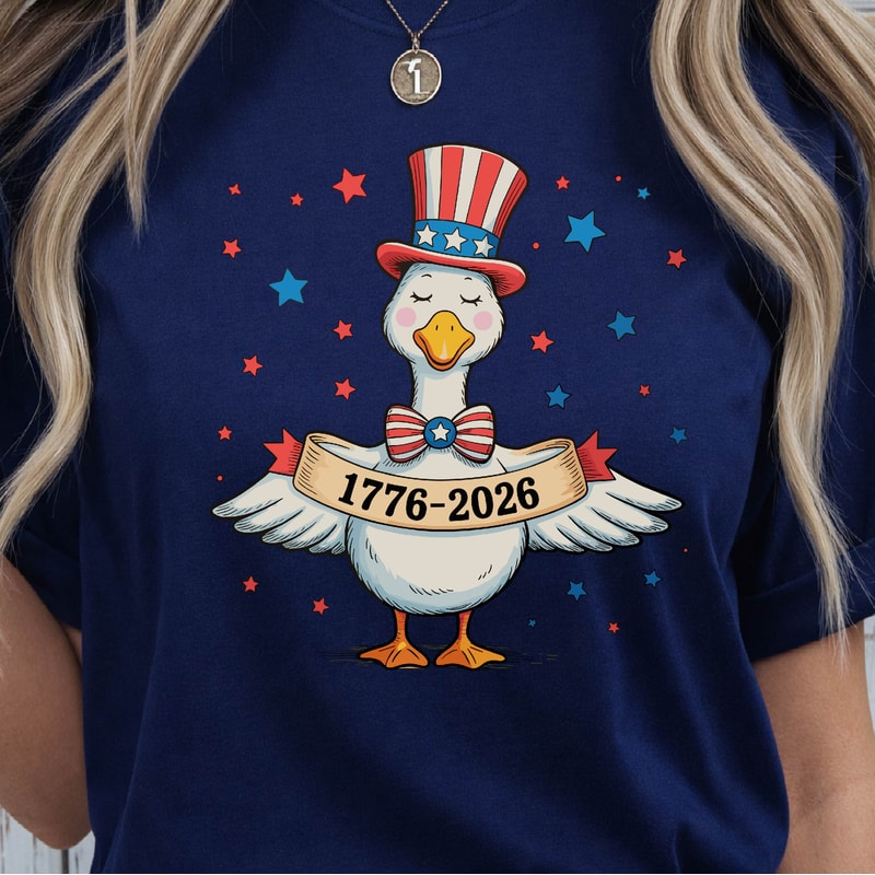 Patriotic Goose 17762026 4th Of July Graphic Tee 3