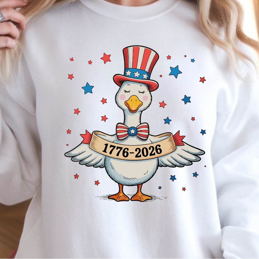 Patriotic Goose 17762026 4th Of July Graphic Tee 0