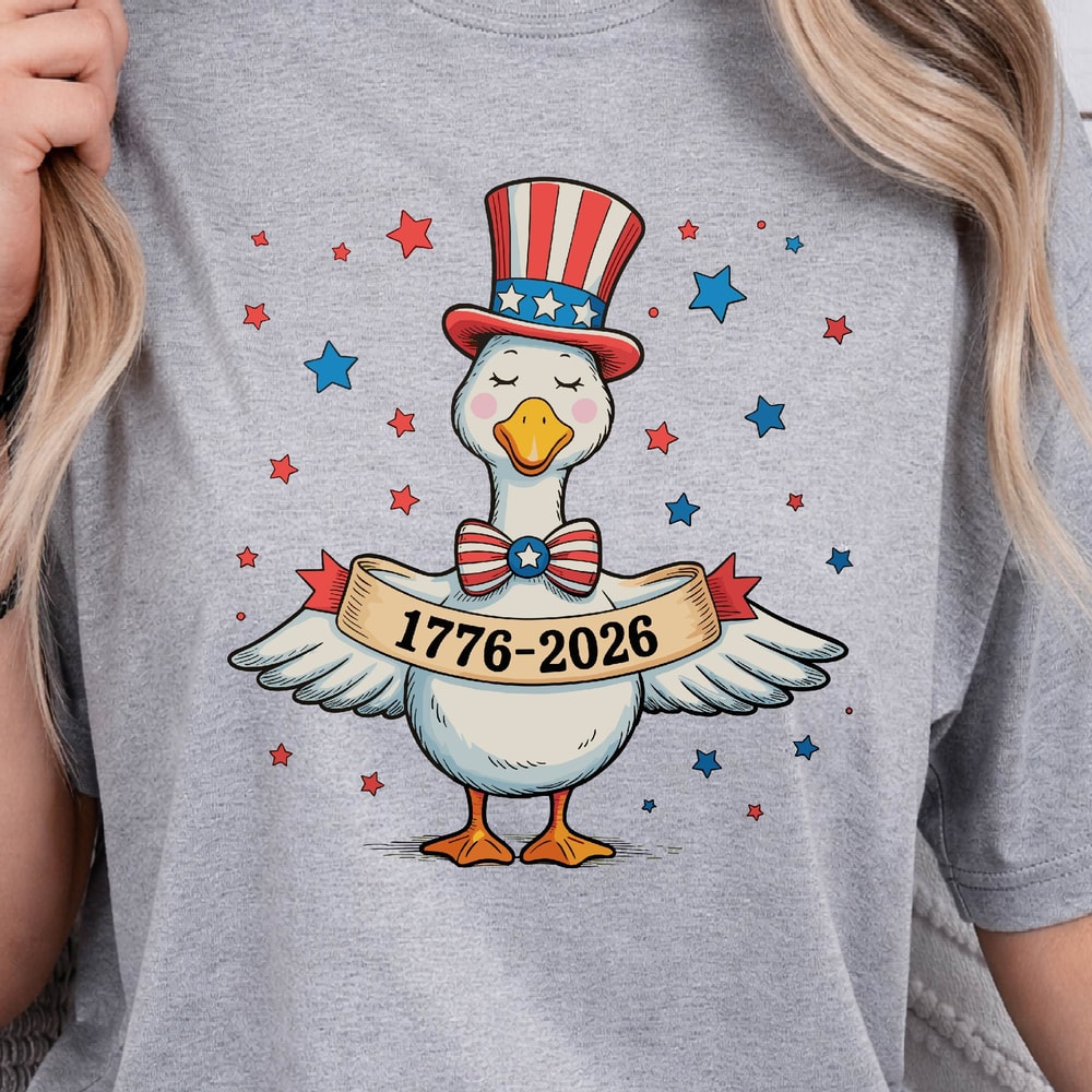 Patriotic Goose 17762026 4th Of July Graphic Tee 4