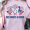 Red White Goose 4th Of July Patriotic Graphic Tee 1
