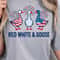 Red White Goose 4th Of July Patriotic Graphic Tee 3