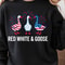 Red White Goose 4th Of July Patriotic Graphic Tee 4
