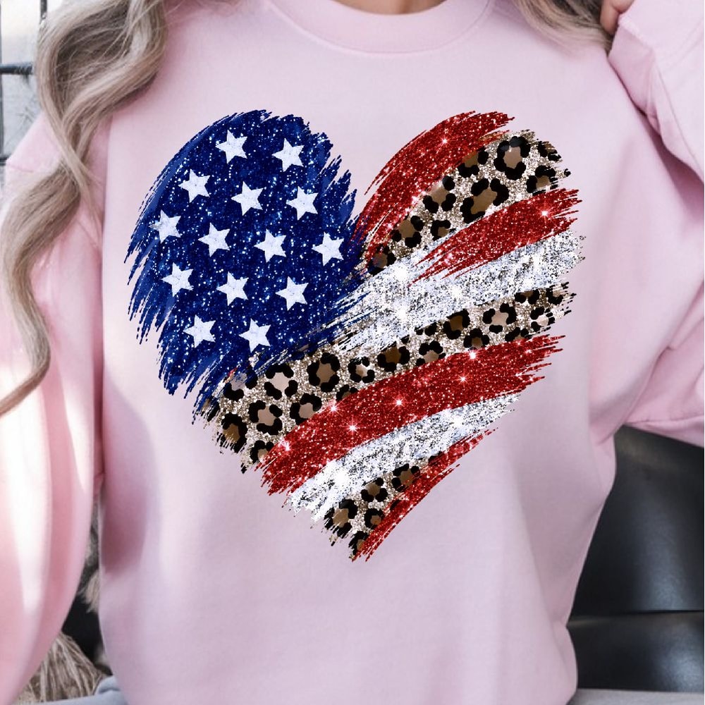 Patriotic Heart 4th Of July Decor American Flag Heart Ornament Gift 2