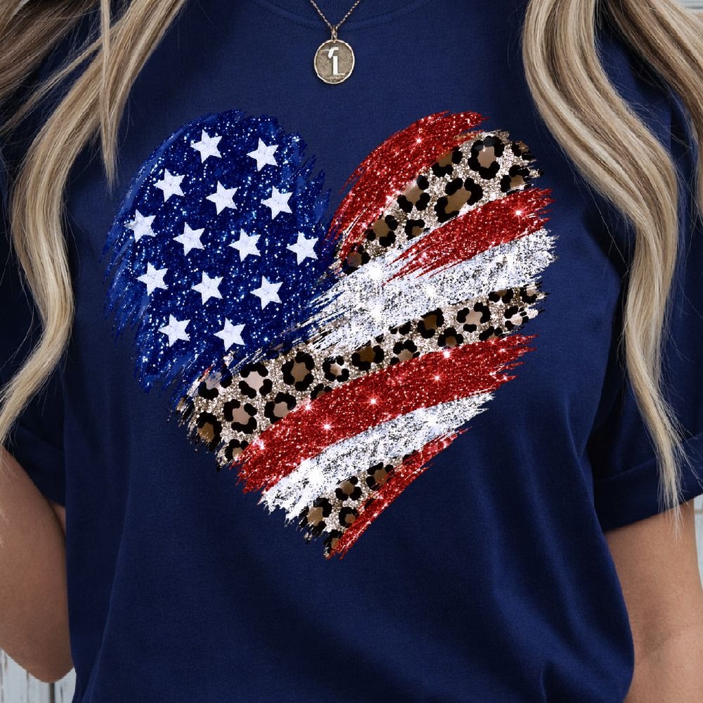 Patriotic Heart 4th Of July Decor American Flag Heart Ornament Gift 3