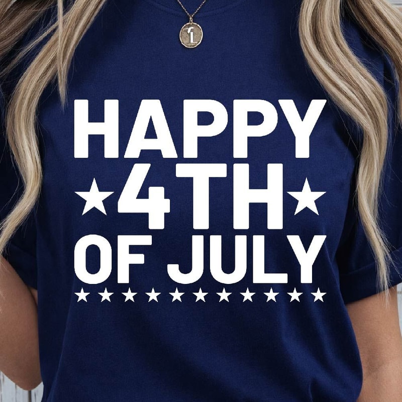 Happy 4th Of July Patriotic Graphic Tee 4th Of July 0