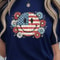 Floral Smiley 4th Of July Decor Patriotic Happy Face Flower Holiday Ornament 0