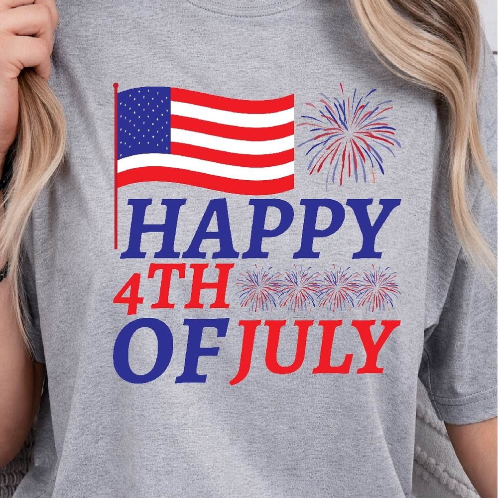 Happy 4th Of July Patriotic TShirt Design Graphic Tee Happy 4th Of July TShirt Design 1