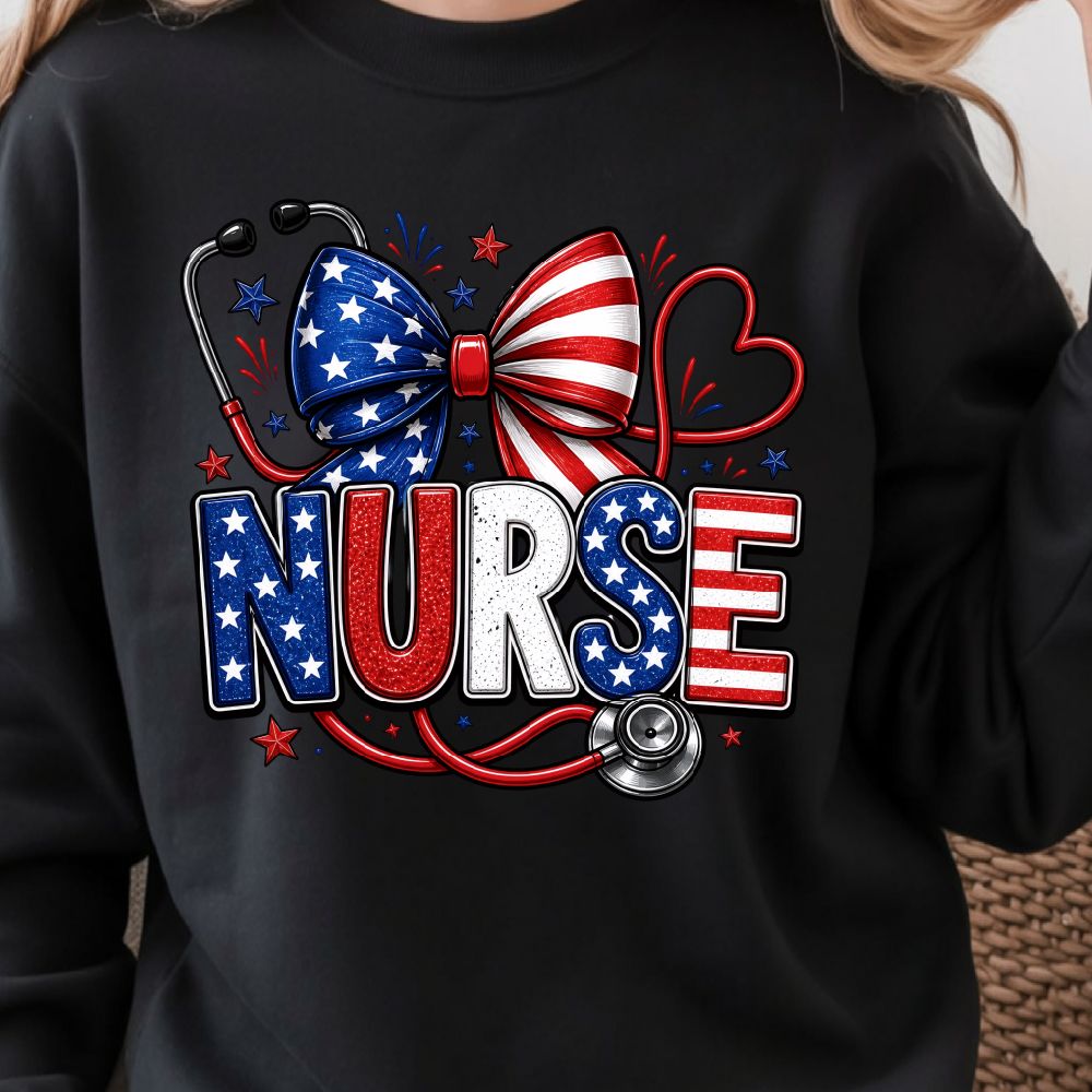 Patriotic Nurse 4th Of July Gift Red White Blue Nurse Appreciation Decor Ornament 2