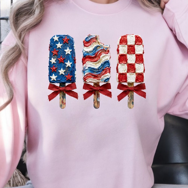 Patriotic Popsicle 4th Of July Decor Red White Blue Summer Holiday Ornament Gift 2