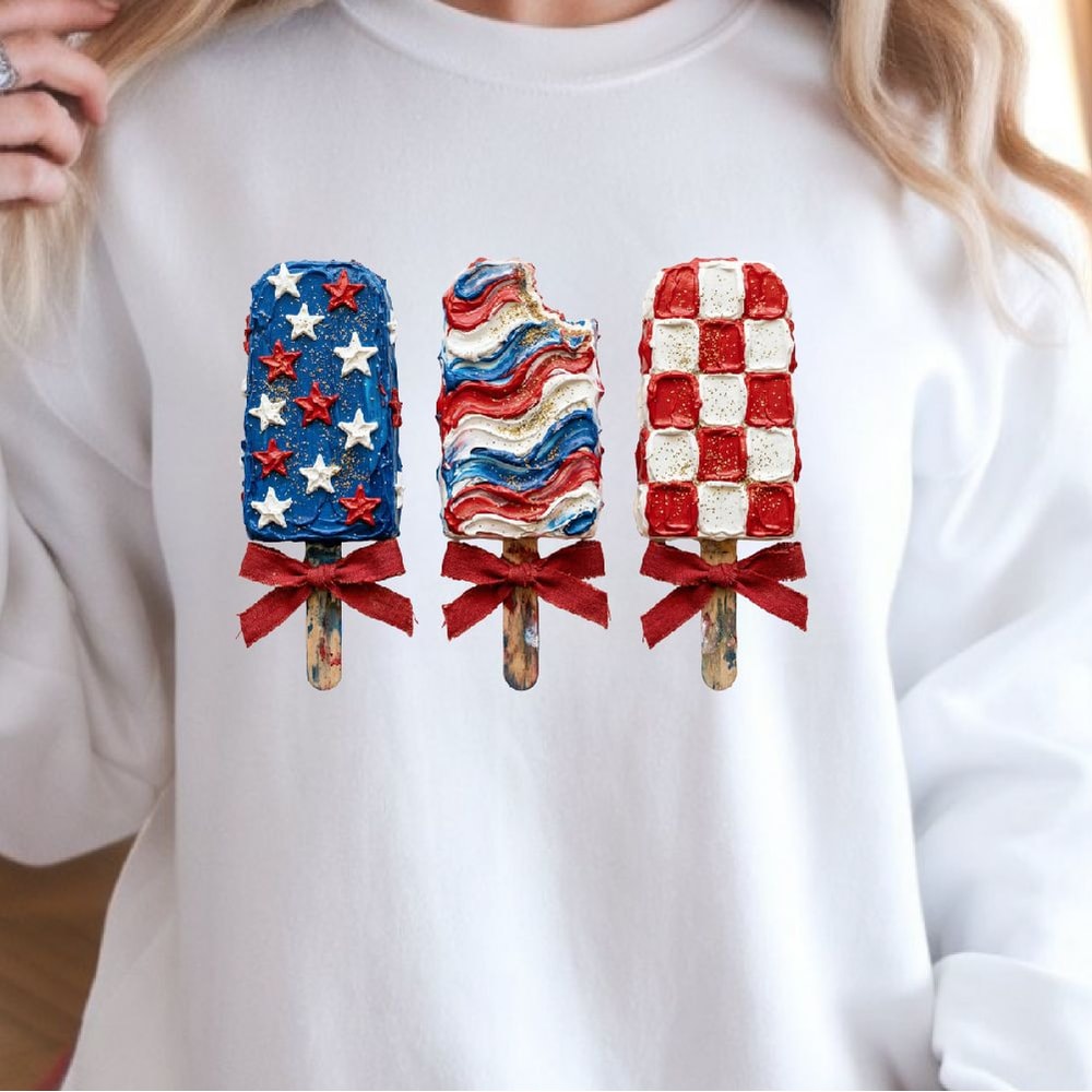 Patriotic Popsicle 4th Of July Decor Red White Blue Summer Holiday Ornament Gift 4