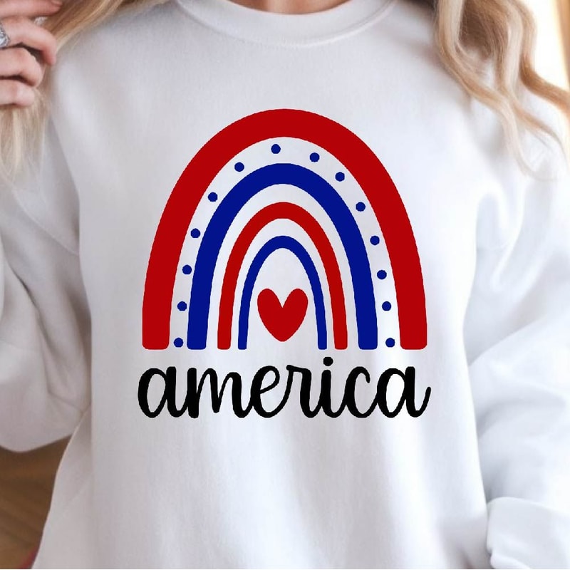America 4th Of July Patriotic Graphic Tee 0