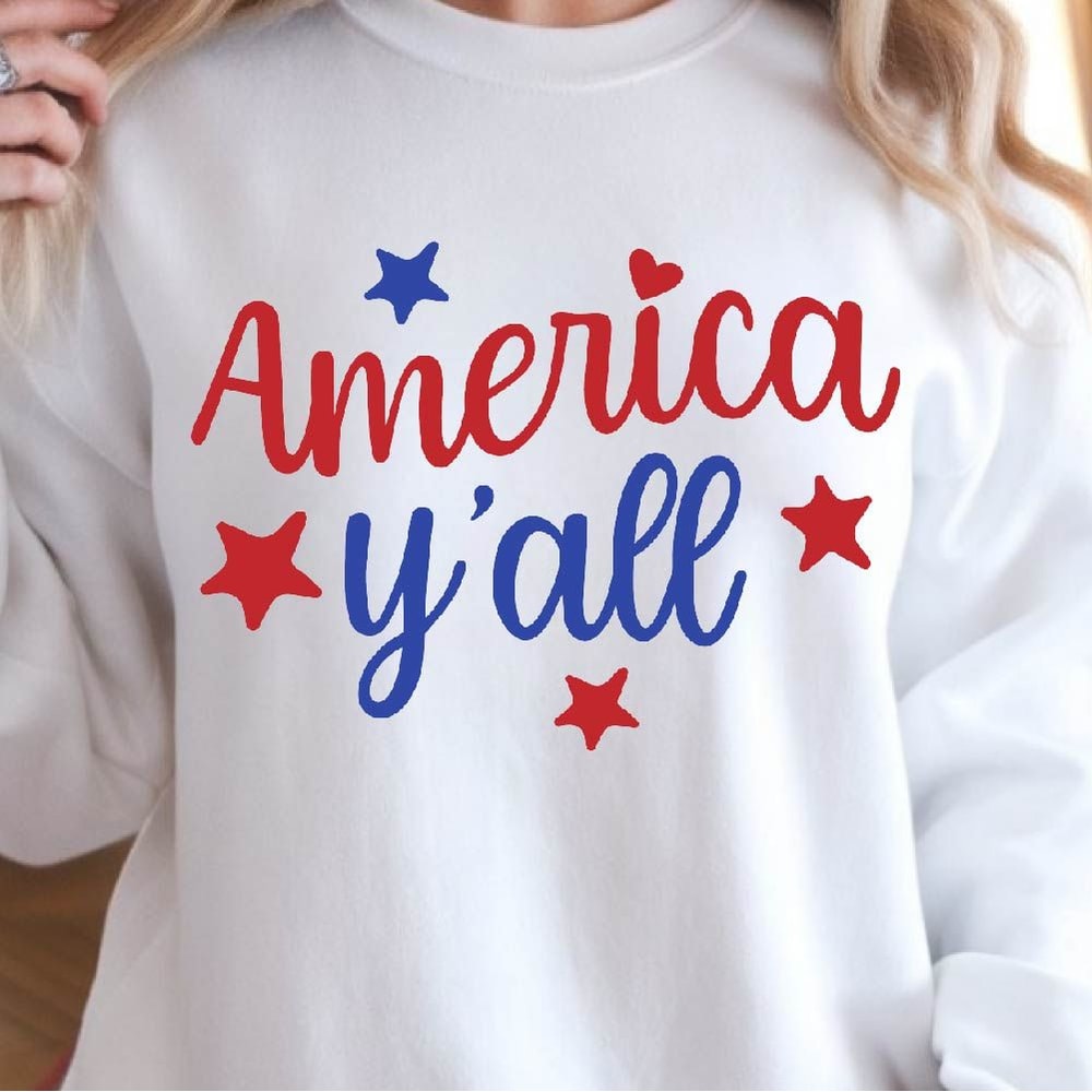 America Yall 4th Of July Patriotic Graphic Tee 0