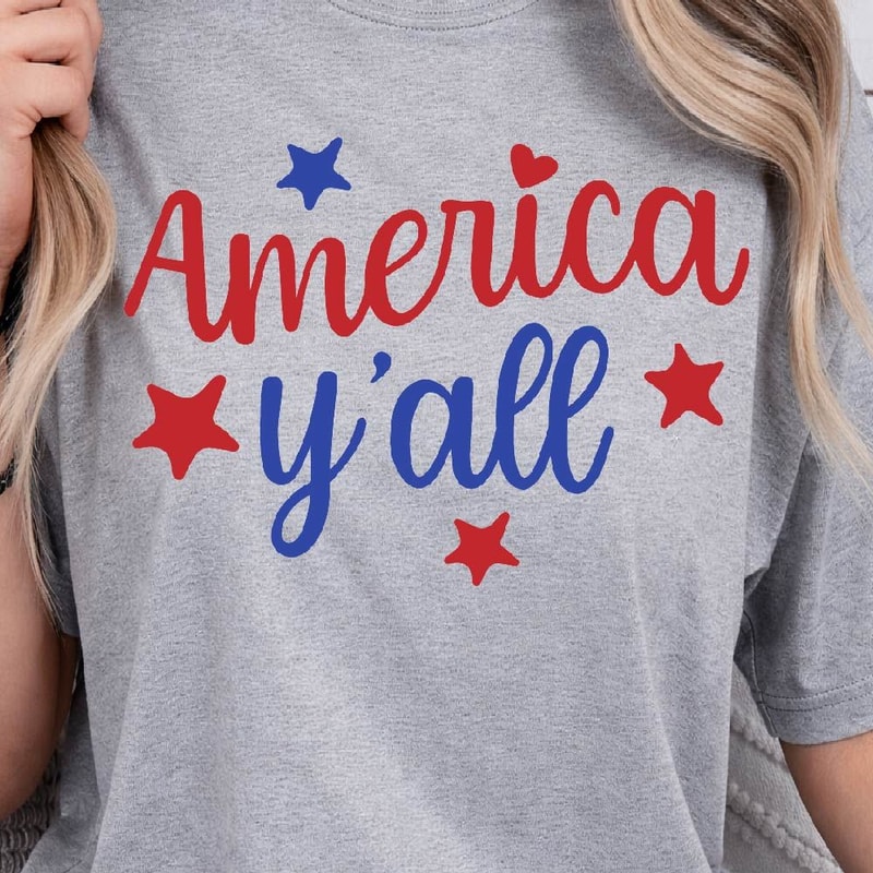 America Yall 4th Of July Patriotic Graphic Tee 1