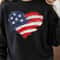 USA Flag Heart 4th Of July Decor Patriotic American Heart Ornament Gift 2