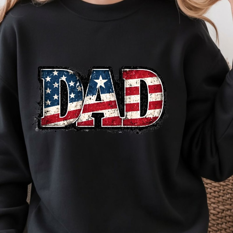Vintage Dad 4th Of July Patriotic Gift Retro American Flag Fathers Day Style Decor 1