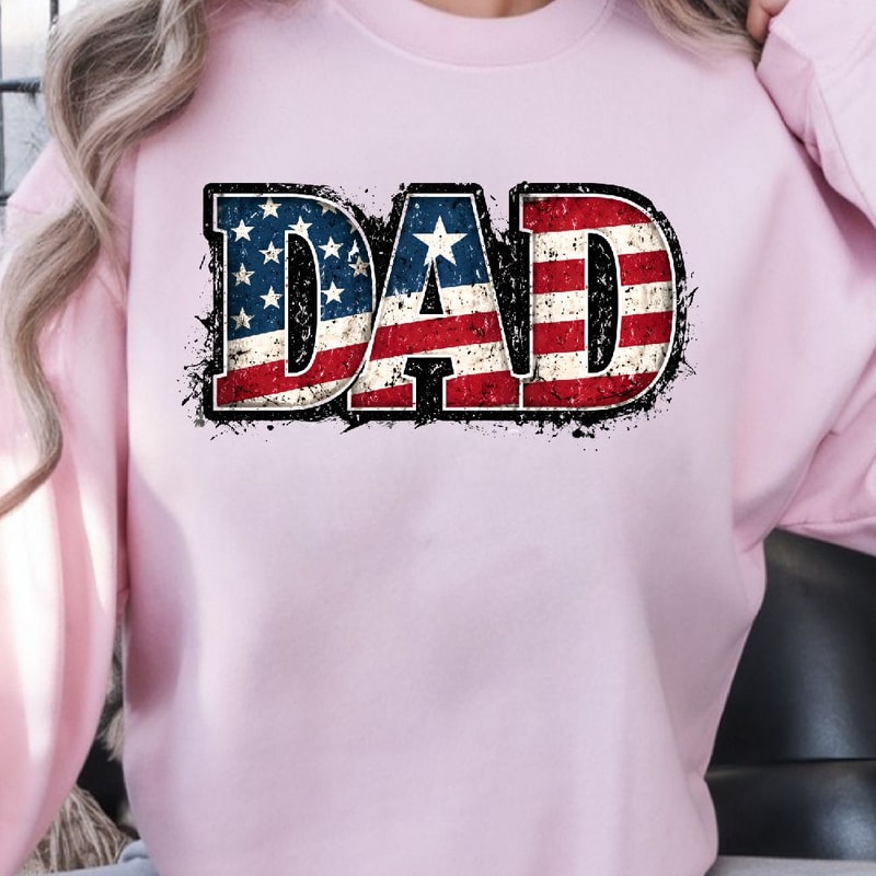 Vintage Dad 4th Of July Patriotic Gift Retro American Flag Fathers Day Style Decor 2