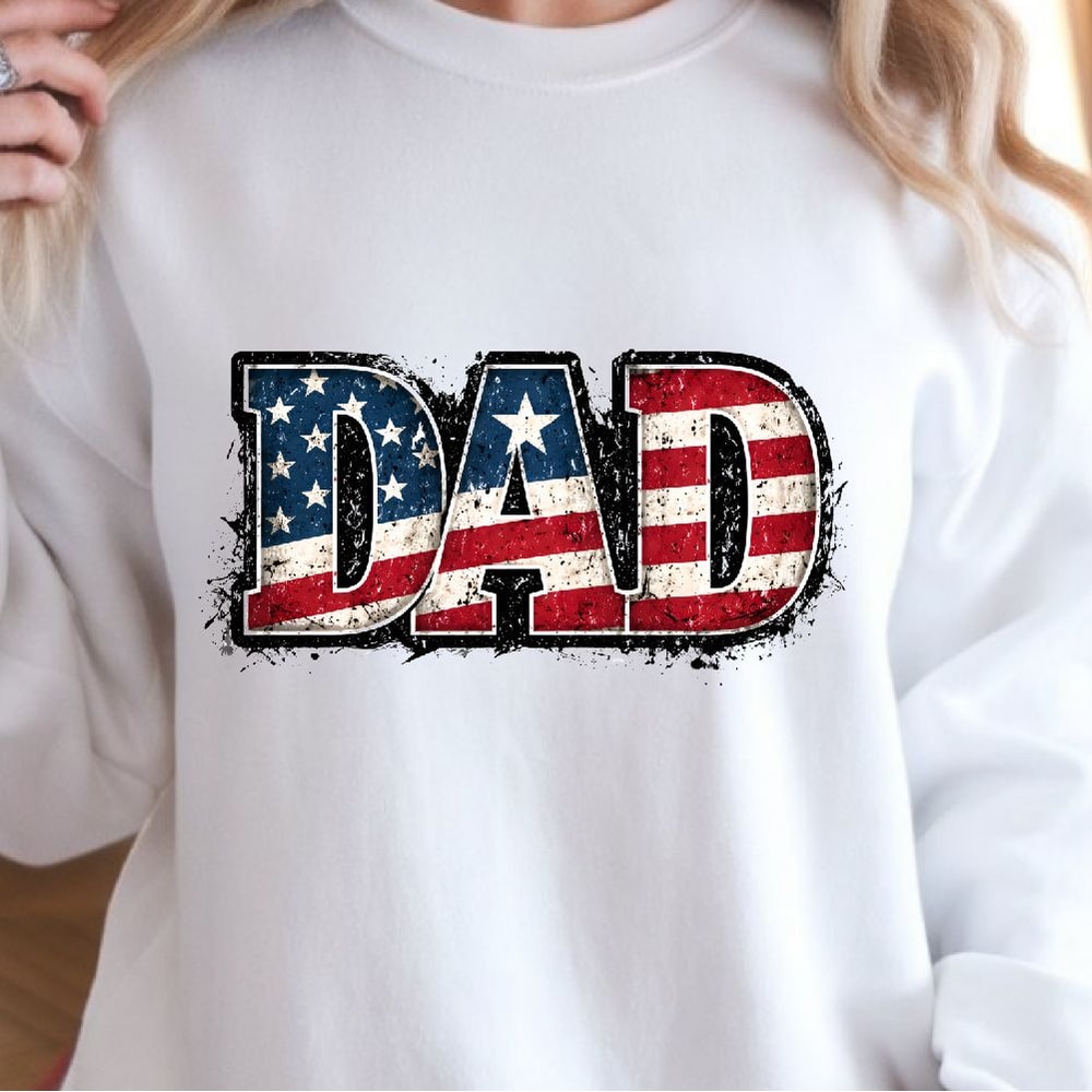 Vintage Dad 4th Of July Patriotic Gift Retro American Flag Fathers Day Style Decor 4