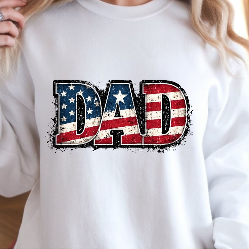 Vintage Dad 4th Of July Patriotic Gift Retro American Flag Fathers Day Style Decor 4