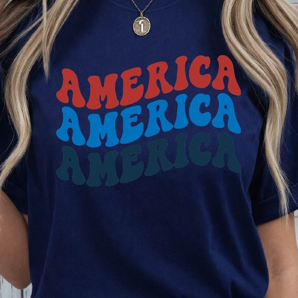 America 4th Of July Patriotic Graphic Tee America 4th Of July Shirt 4