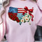 4th Of July Flower Coquette Patriotic Design Red White Blue Aesthetic Independence Day TShirt Grap 0