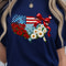 4th Of July Flower Coquette Patriotic Design Red White Blue Aesthetic Independence Day TShirt Grap 3