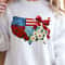 4th Of July Flower Coquette Patriotic Design Red White Blue Aesthetic Independence Day TShirt Grap 4
